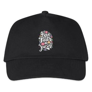 Have Faith In Yourself für einen Optimisten - Kinder Basecap - Schwarz - Vorne