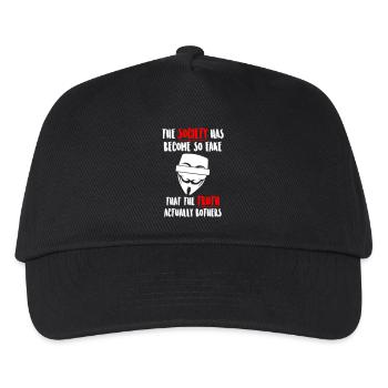 Fake Society Anonymous - Kids’ Baseball Cap - black - Front