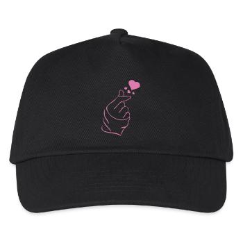 Finger heart k-pop K-drama 2 colors - Kids’ Baseball Cap - black - Front