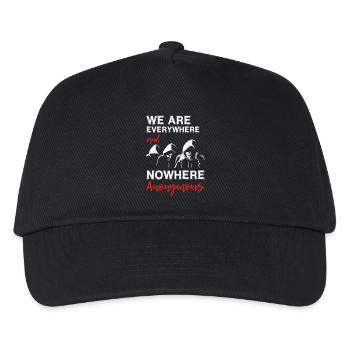 We Are Everywhere and Nowhere Anonymous - Kinder Basecap - Schwarz - Vorne