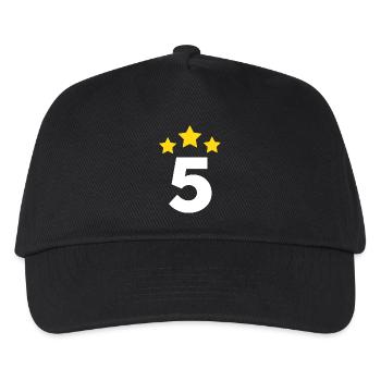 5 Year Star - 5th Anniversary Gift - Kids’ Baseball Cap - black - Front