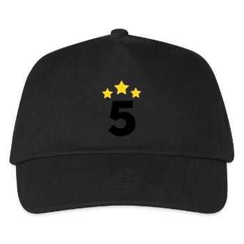 5 Year Star - 5th Anniversary Gift - Kids’ Baseball Cap - black - Front
