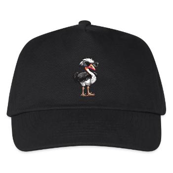 Strauß Vogel - Kinder Basecap - Schwarz - Vorne