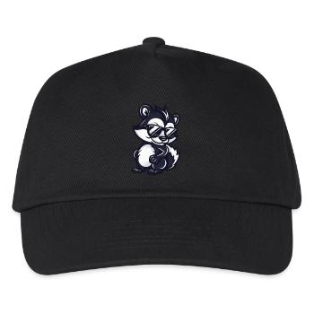 Stinktier Tier - Kinder Basecap - Schwarz - Vorne
