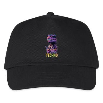 T-Rex - Roar TECHNO - Kids’ Baseball Cap - black - Front
