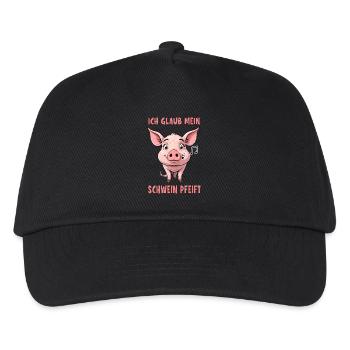 I think my pig is whistling - Kids’ Baseball Cap - black - Front
