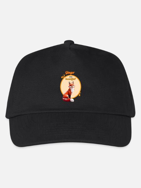 This beautiful and red fox - Kids’ Baseball Cap - black