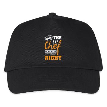 The Chef Is Always Right - Kinder Basecap - Schwarz - Vorne