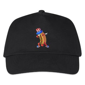 Hot Dog Snack - Kids’ Baseball Cap - black - Front