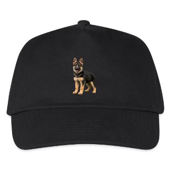 German Shepherd puppy real - Kids’ Baseball Cap - black - Front