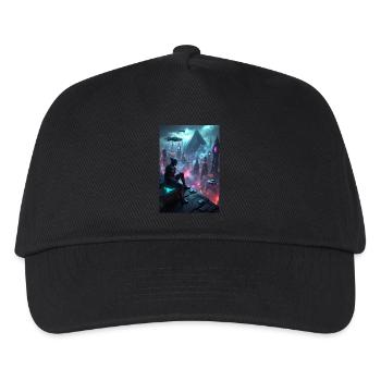 Cyberpunk graphics. - Kids’ Baseball Cap - black - Front