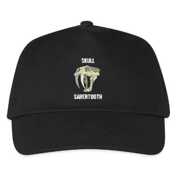 Tigre à dents de sabre - Casquette de baseball Enfant - noir - Devant