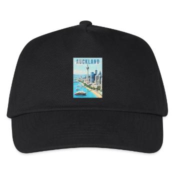 Auckland Skyline - Kinder Basecap - Schwarz - Vorne