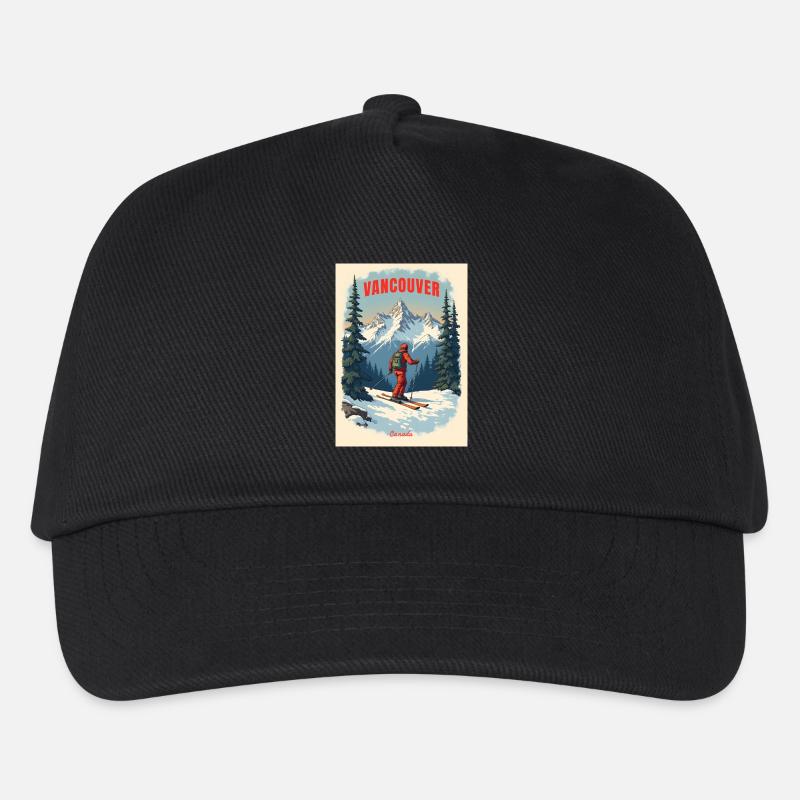 Vancouver Berglandschaft - Kinder Basecap - Schwarz