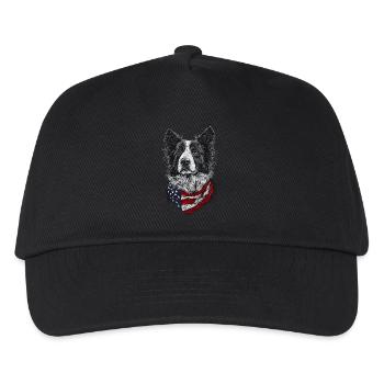 Border Collie - Kinder Basecap - Schwarz - Vorne
