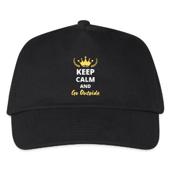 Keep Calm and Go Outside - Kids’ Baseball Cap - black - Front