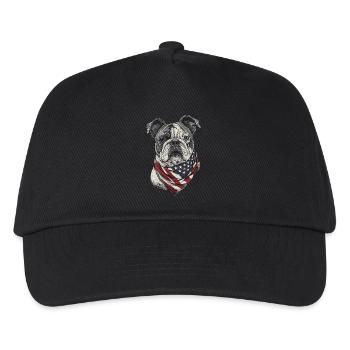 Bulldogge - Kinder Basecap - Schwarz - Vorne