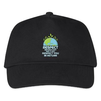 Respect Nature's Gift Planet Environmental Earth D - Kinder Basecap - Schwarz - Vorne