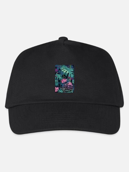 Schwalbe (lila) // Illustration - Kinder Basecap - Schwarz