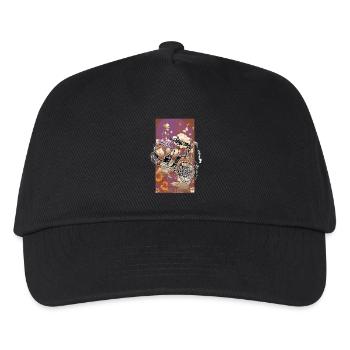 Swallow (Outline) // Illustration - Kids’ Baseball Cap - black - Front