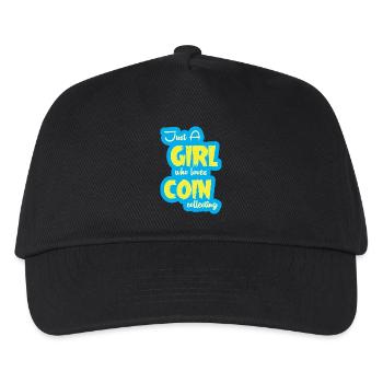 Collectionneur de pièces de monnaie - Casquette de baseball Enfant - noir - Devant