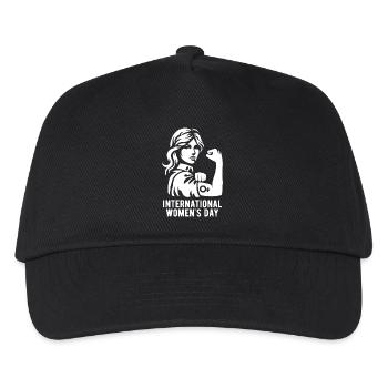 International Women's Day - Geschenk - Kinder Basecap - Schwarz - Vorne