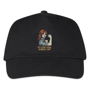 Journée Internationale de la Femme - Cadeau Rétro - Casquette de baseball Enfant - noir - Devant