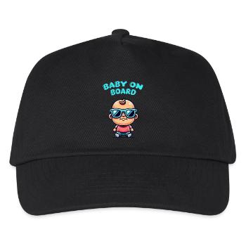 baby comic sonnenbrille - Kinder Basecap - Schwarz - Vorne