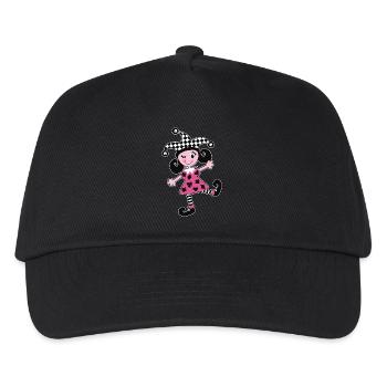 Fasching, Karneval, Harlekin - Kinder Basecap - Schwarz - Vorne