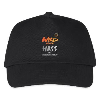 Die Wilden Kerle Wild Gegen Hass Statement Design - Kinder Basecap - Schwarz - Vorne
