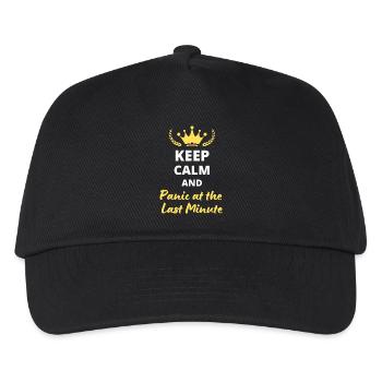 Keep Calm and Panic at the Last Minute - Kids’ Baseball Cap - black - Front