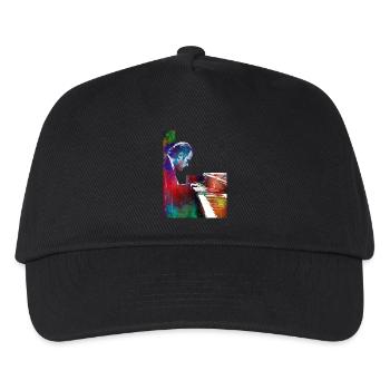 Pianist Musik Kunst - Kinder Basecap - Schwarz - Vorne