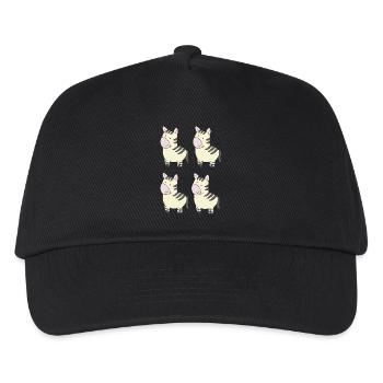 Zebra in fours - Kids’ Baseball Cap - black - Front