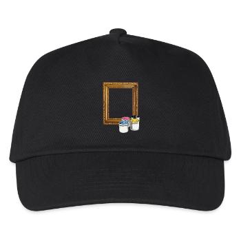 Picture frame // Coloring motif // Children - Kids’ Baseball Cap - black - Front