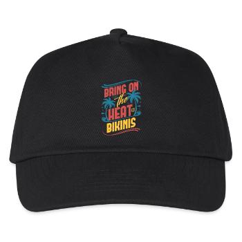 Apportez de la chaleur pour les bikinis Palmiers - Casquette de baseball Enfant - noir - Devant