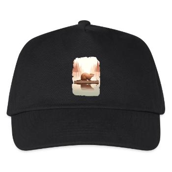 Biber - Kinder Basecap - Schwarz - Vorne