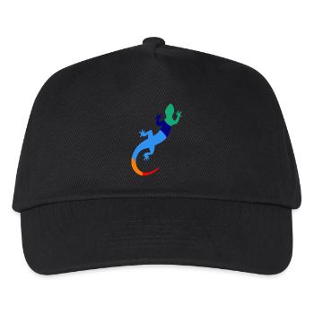 Glücklicher Gecko - Kinder Basecap - Schwarz - Vorne