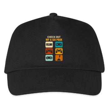 Gamer Gaming Découvrez mon pack de 6 six - Casquette de baseball Enfant - noir - Devant