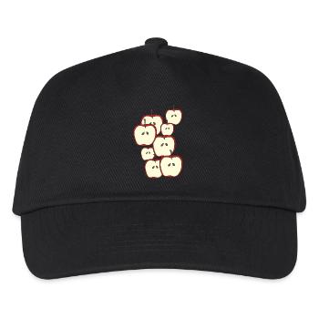 Äpfel Zeit - Kinder Basecap - Schwarz - Vorne