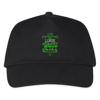 Lorik als Bachelor - Kinder Basecap - Schwarz - Vorne