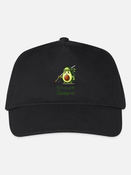 avocado samurai obst - Kinder Basecap - Schwarz
