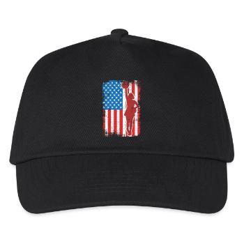 USA Patriotic Cheerleader - Kids’ Baseball Cap - black - Front
