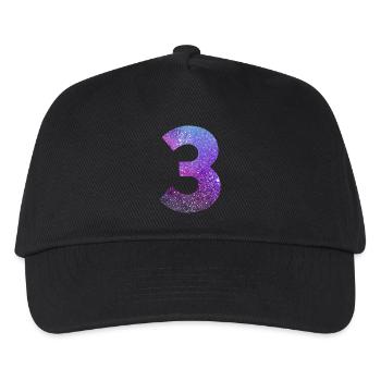 Galaxie Nummer 3 - Kinder Basecap - Schwarz - Vorne