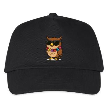 Owl Flower Necklace - Kids’ Baseball Cap - black - Front