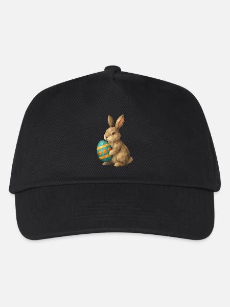 Geometric Easter Bunny - Kids’ Baseball Cap - black