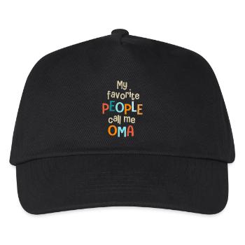 My favorite people call me OMA Grandma - Kids’ Baseball Cap - black - Front