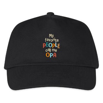 Meine Pereferes nennen mich Opa Opa Opa - Kinder Basecap - Schwarz - Vorne