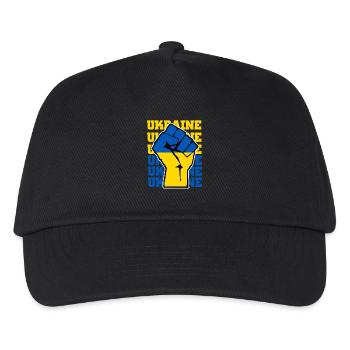 Ukraine Fist Hand - Kids’ Baseball Cap - black - Front