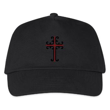 Cross Ornament - Kids’ Baseball Cap - black - Front