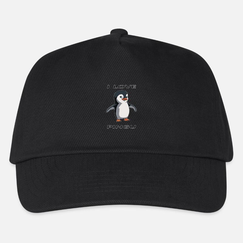 Cute penguin design - Kids’ Baseball Cap - black